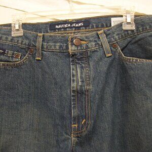 Nautica Vintage Ladies Sz 14 High Rise Med Crosshatch Wash Design
